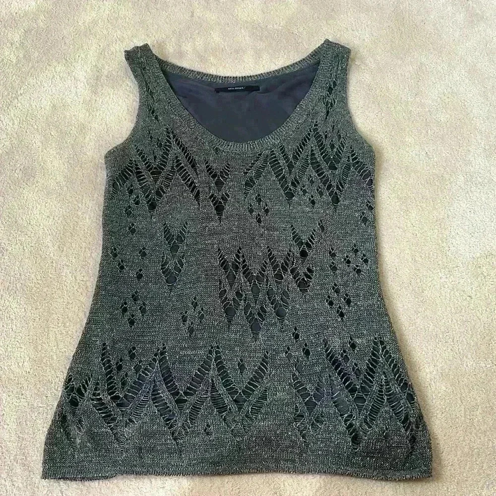 SITA MURT  crochet double lined tank top